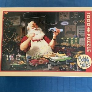 1000 Piece Jigsaw Puzzle - Santa Painting Cars